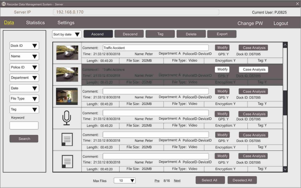 SPIKECAM DEMS Server/Client