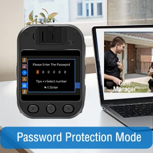 SPIKECAM SC01 Plus password prompt on its rear screen